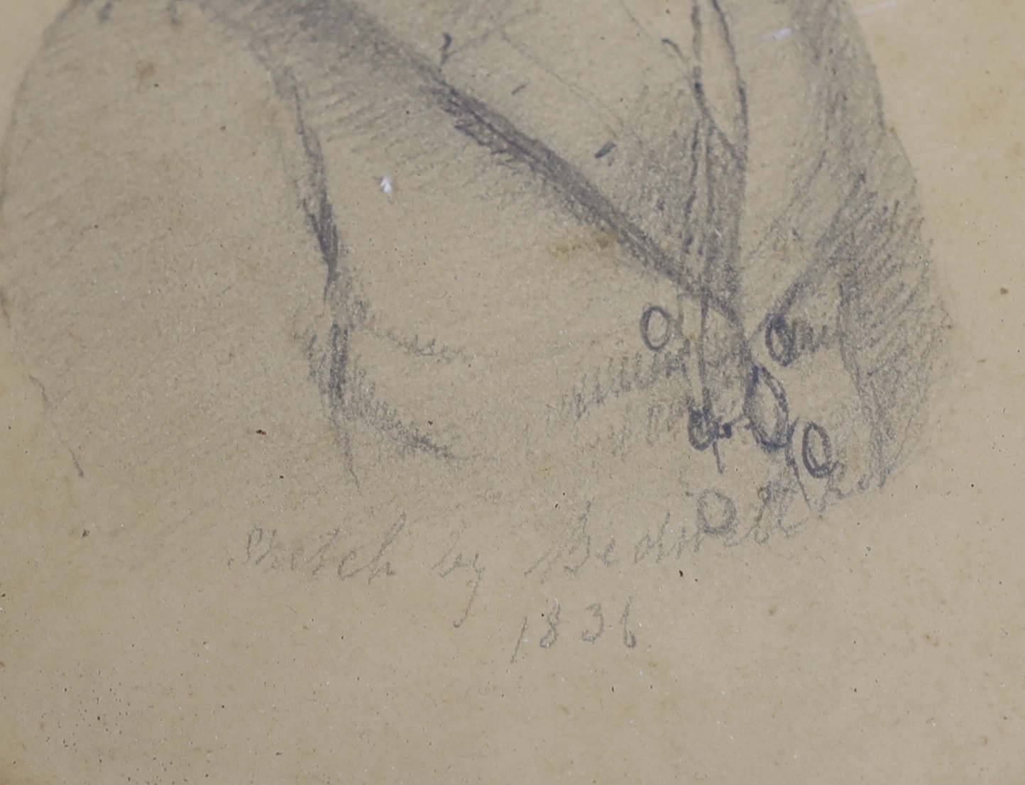 Early 19th century English School, pencil and watercolour, Portrait of a gentleman, indistinctly inscribed and dated 1831, together with a 19th century heightened watercolour, River landscape with boat, ornate gilt frame